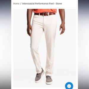 Southern Tide performance golf pants.